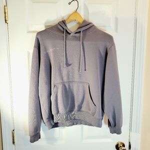 PRETTYLITTLETHING Gray Pullover Hoodie MEDIUM Logo Charcoal Grey Est 2012 CLEAN